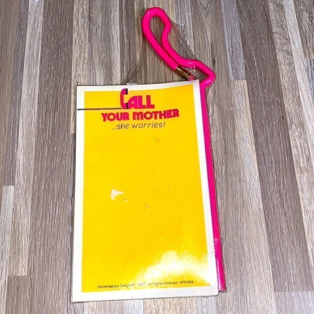 Vintage office home stationary call your mother she worries Contemporary design